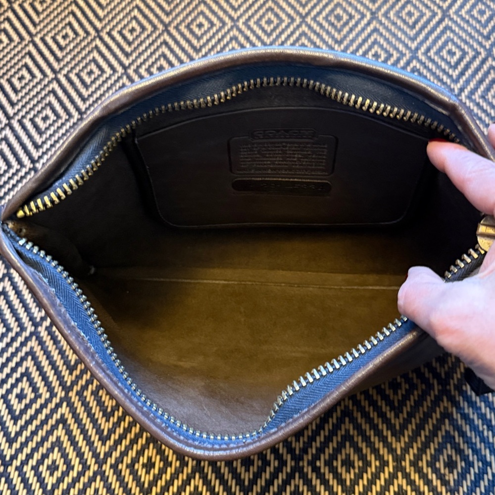 Vintage Coach slim clutch large 9555 MOCHA GLUE IN REGISTRATION NEW YORK CITY - Picture 14 of 16